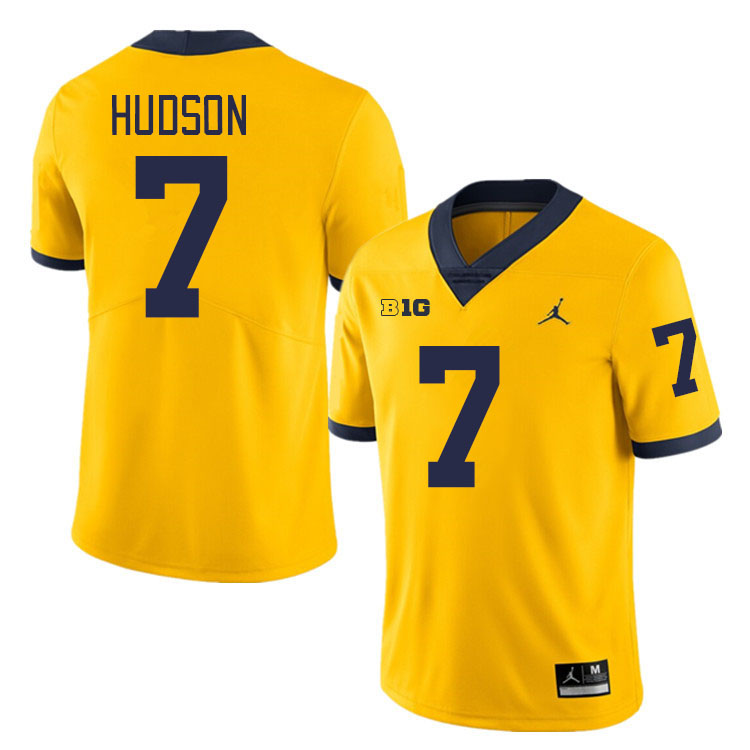 Khaleke Hudson Michigan Jersey,Michigan Wolverines #7 Khaleke Hudson Jersey Youth-Maize